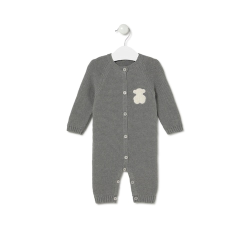 Baby playsuit in Tricot grey
