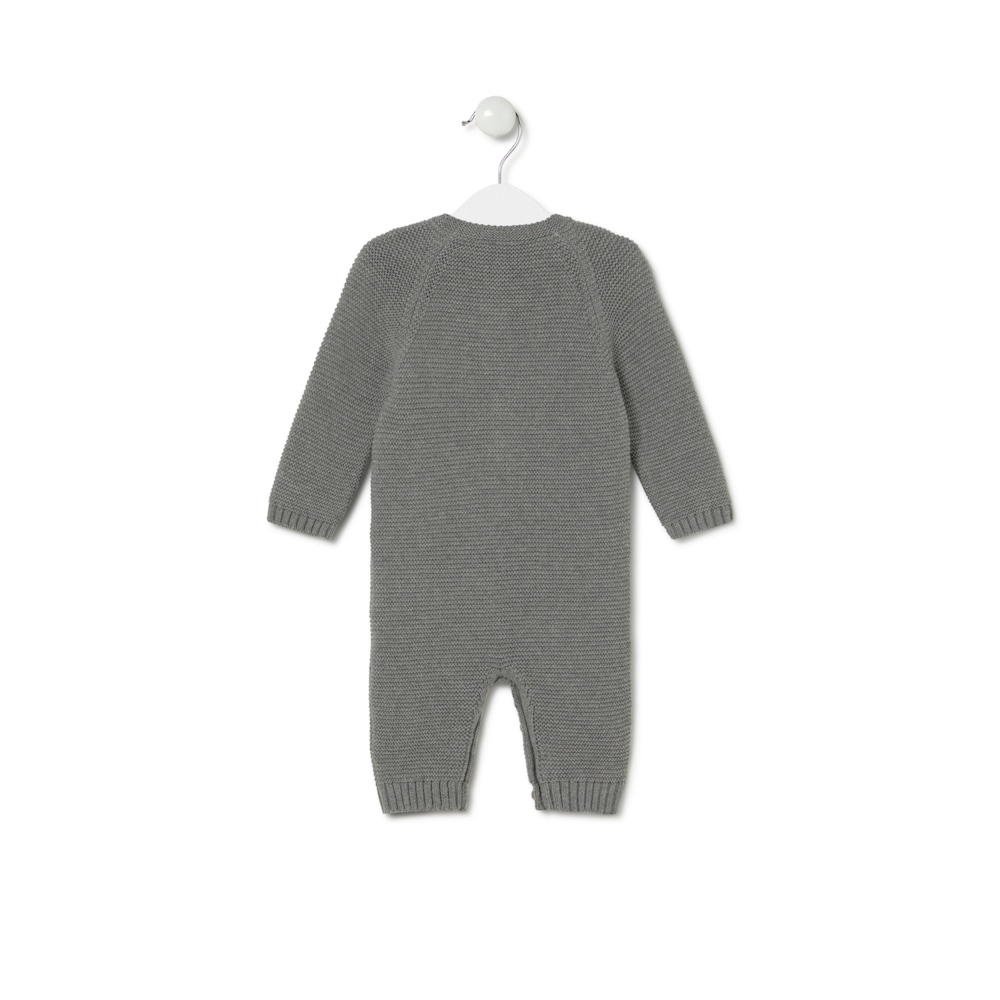 Baby playsuit in Tricot grey