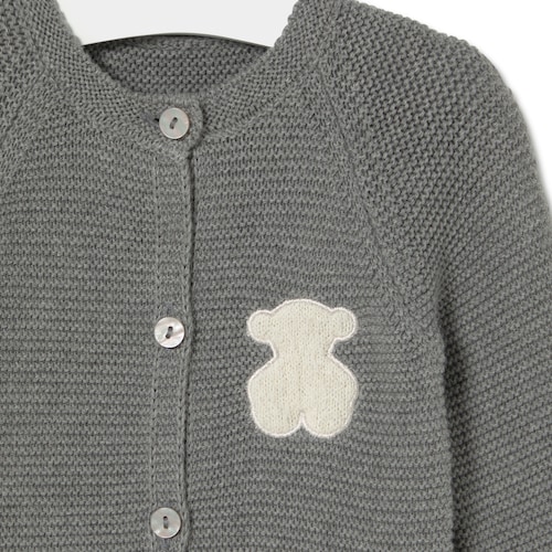 Pelele de bebé Tricot gris