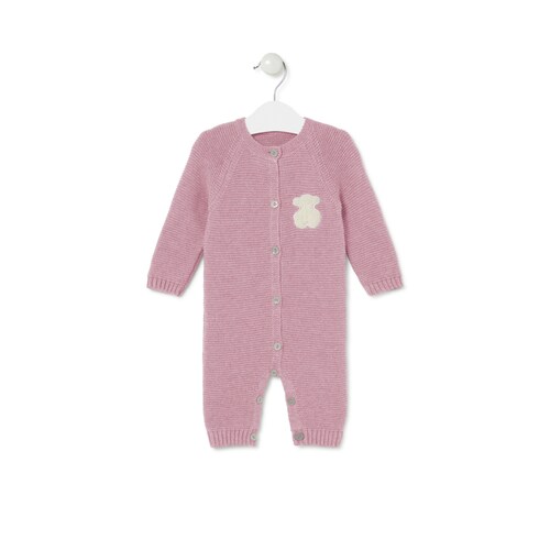 Baby playsuit in Tricot pink image number 0