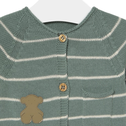 Pelele de bebé sin pies Tricot bruma