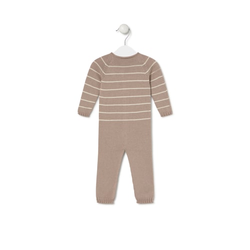 Pelele de bebé sin pies Tricot rosa