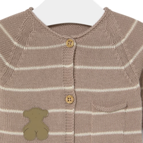 Pelele de bebé sin pies Tricot rosa