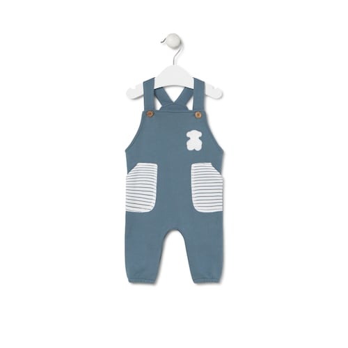 Baby romper in Soft navy blue