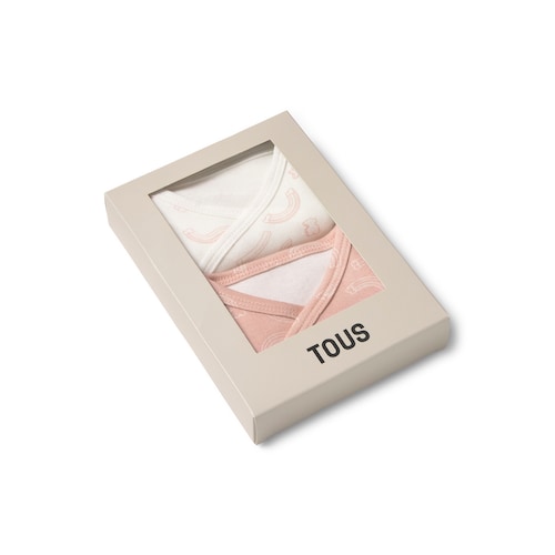 Pack de bodys de bebé cruzados Arc rosa