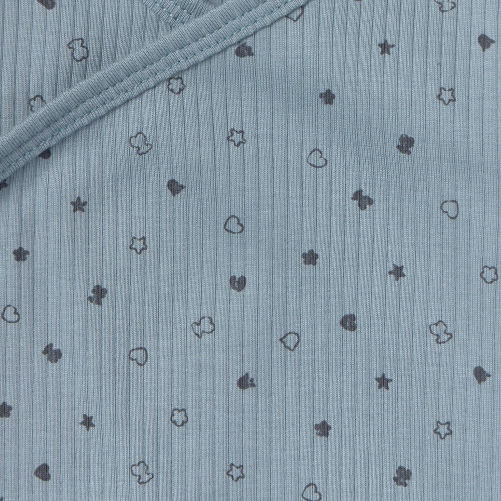 Pack of wrap-over baby bodysuits in Mini sky blue