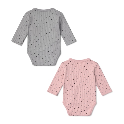 Pack de bodys de bebé cruzados Mini rosa