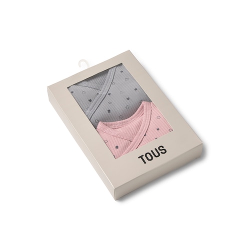 Pack de bodys de bebé cruzados Mini rosa