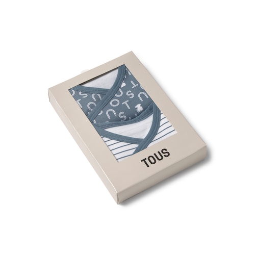 Pack de bodys de bebé cruzados Soft marino