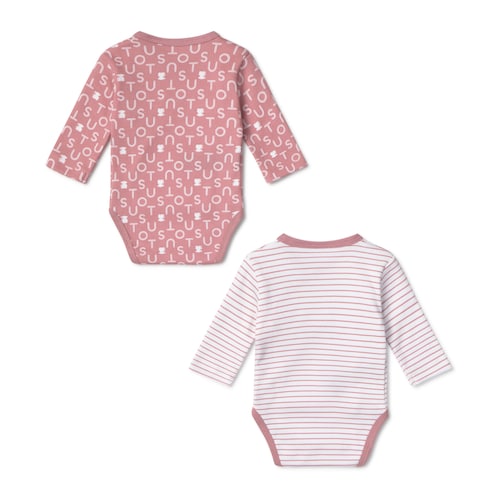 Pack de bodys de bebé cruzados Soft rosa