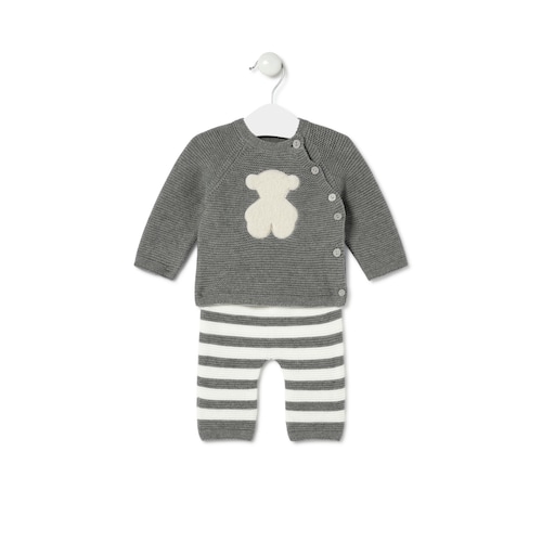 Newborn baby set in Tricot grey image number 0