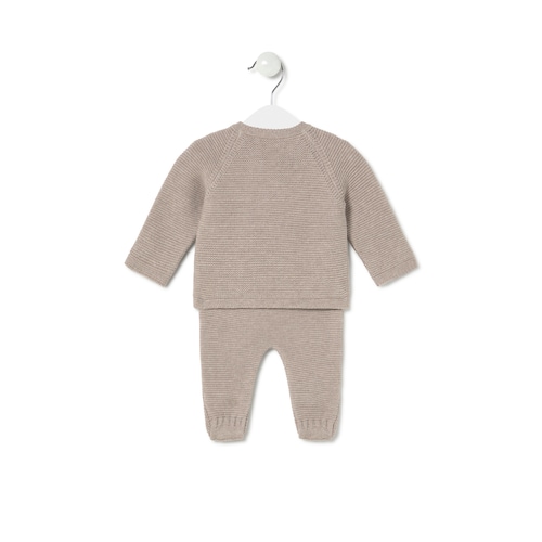 Newborn baby set in Tricot beige