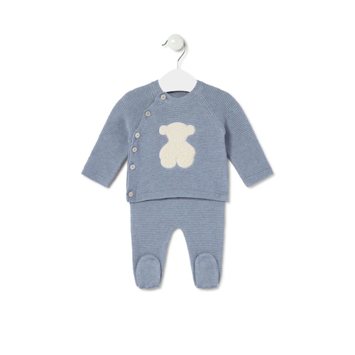 Newborn baby set in Tricot blue image number 0