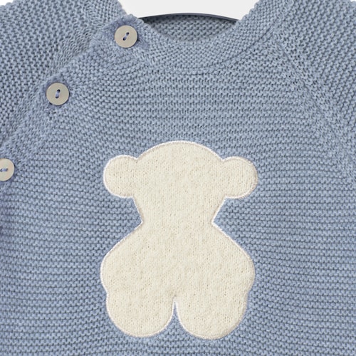 Conjunto de bebé recém-nascido Tricot azul