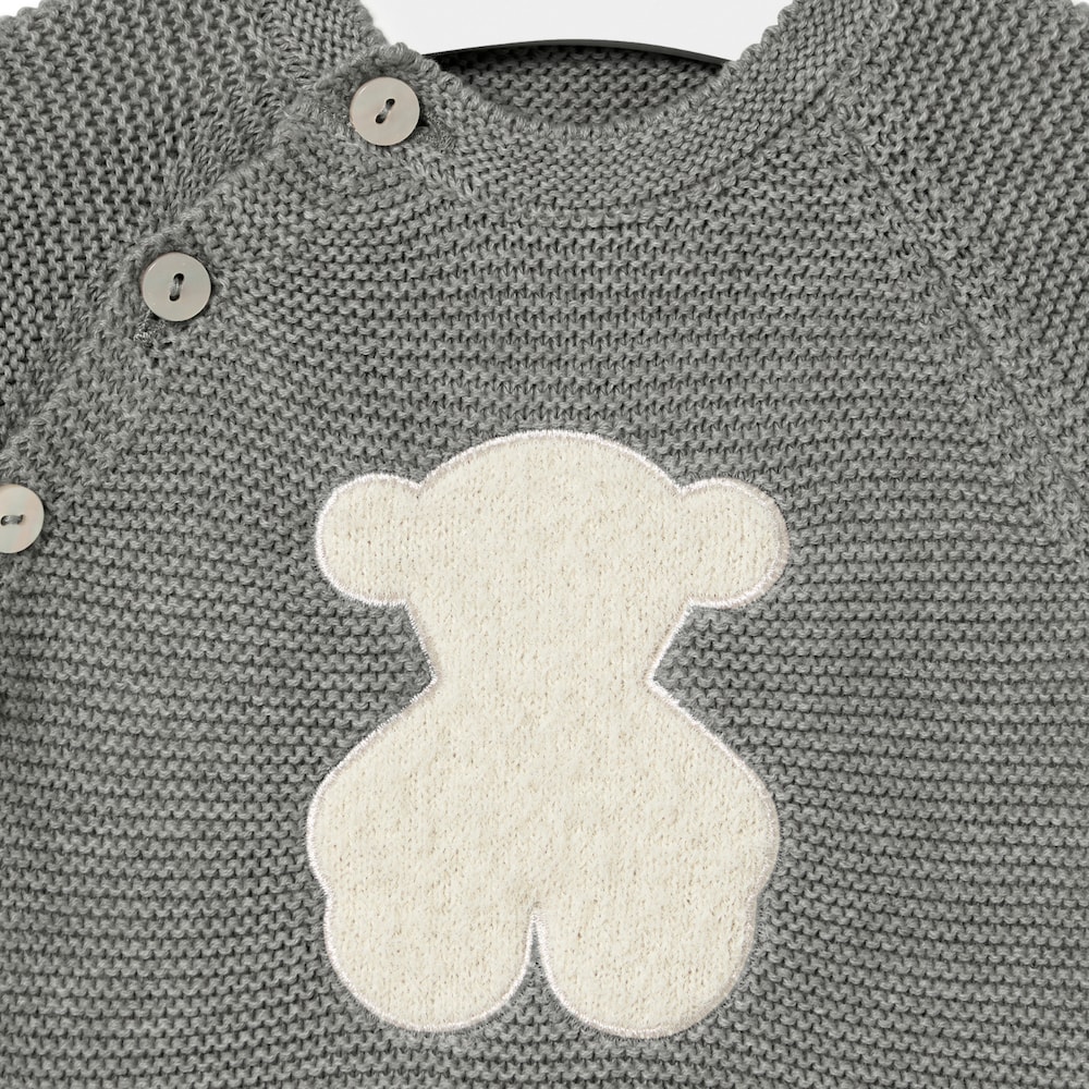 Conjunto de beb&eacute; de reci&eacute;n nacido Tricot gris