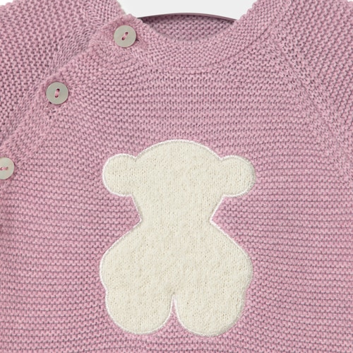 Conjunto de bebé recém-nascido Tricot cor-de-rosa