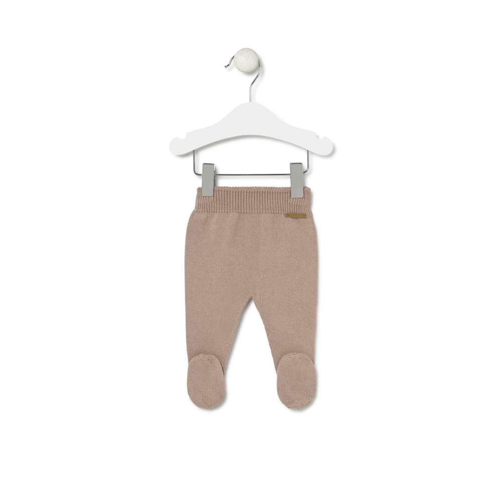 Knitted baby set in Tricot pink stripes