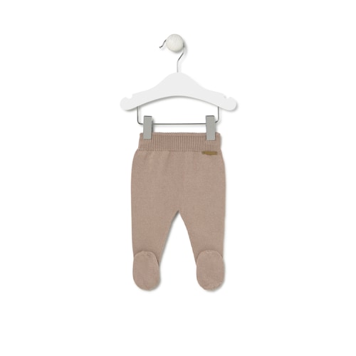 Conjunto de punto de bebé Tricot a rayas rosa