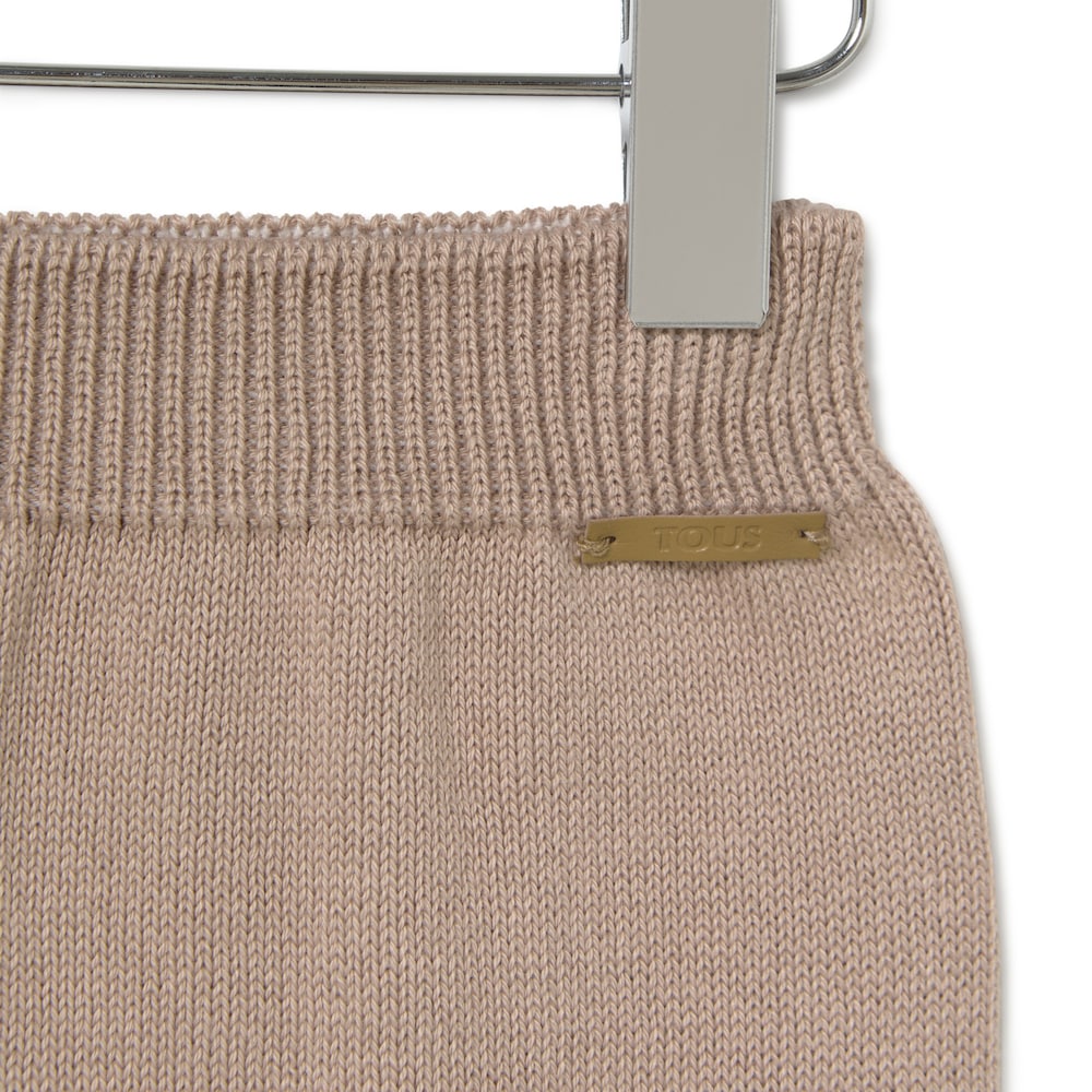 Knitted baby set in Tricot pink stripes