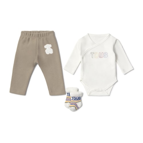 Newborn baby set in Cosmic ecru