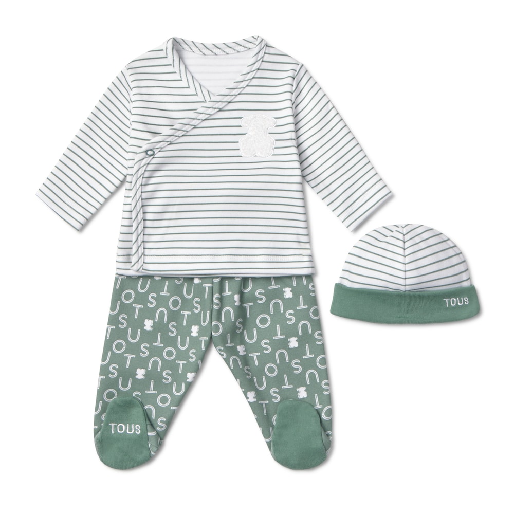 Newborn baby set in Soft green