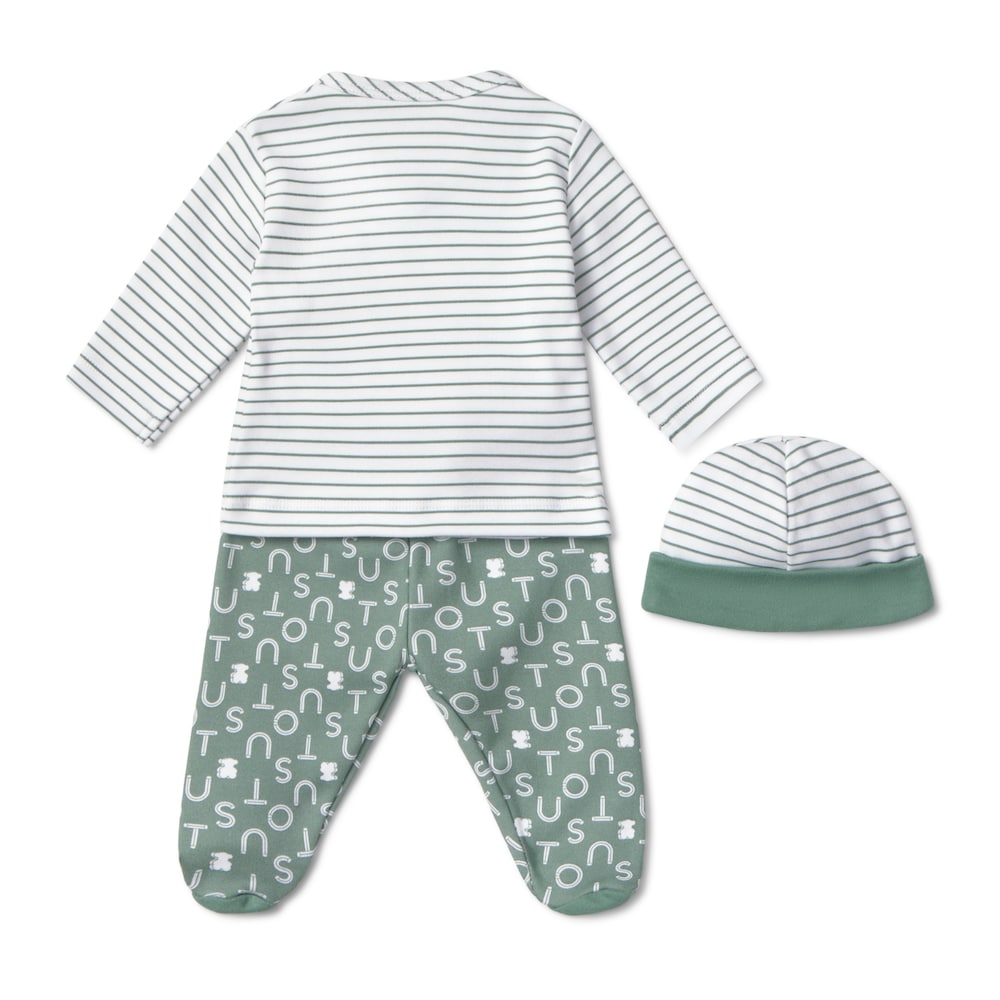 Newborn baby set in Soft green