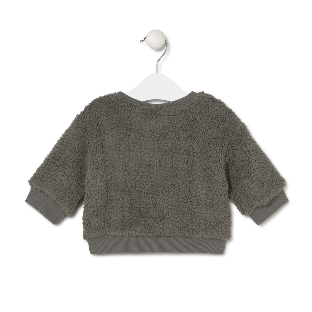 Fleece sweatshirt in Casual grey