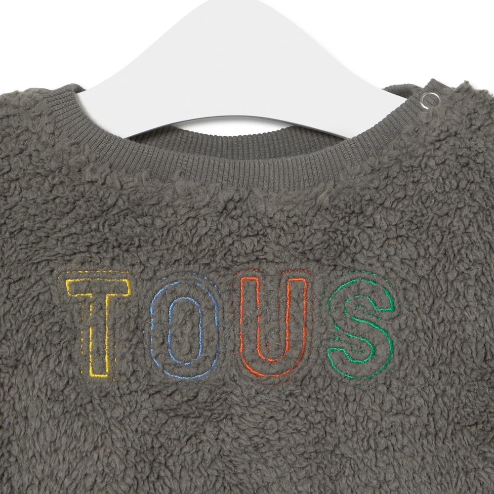 Fleece sweatshirt in Casual grey