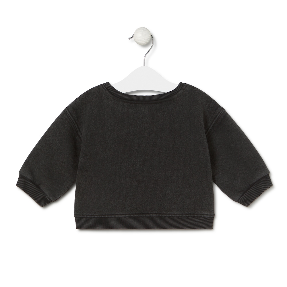 JUST FUN GOOD VIBES sweatshirt in Casual black