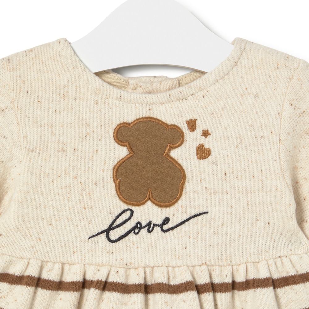 Girls dress in Brown ecru