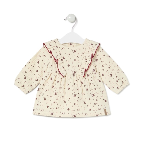 Girls dress in Garnet ecru