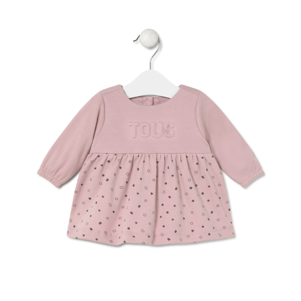 Vestido de beb&eacute; para menina Mini cor-de-rosa