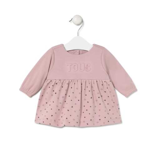 Vestido de beb&eacute; para menina Mini cor-de-rosa