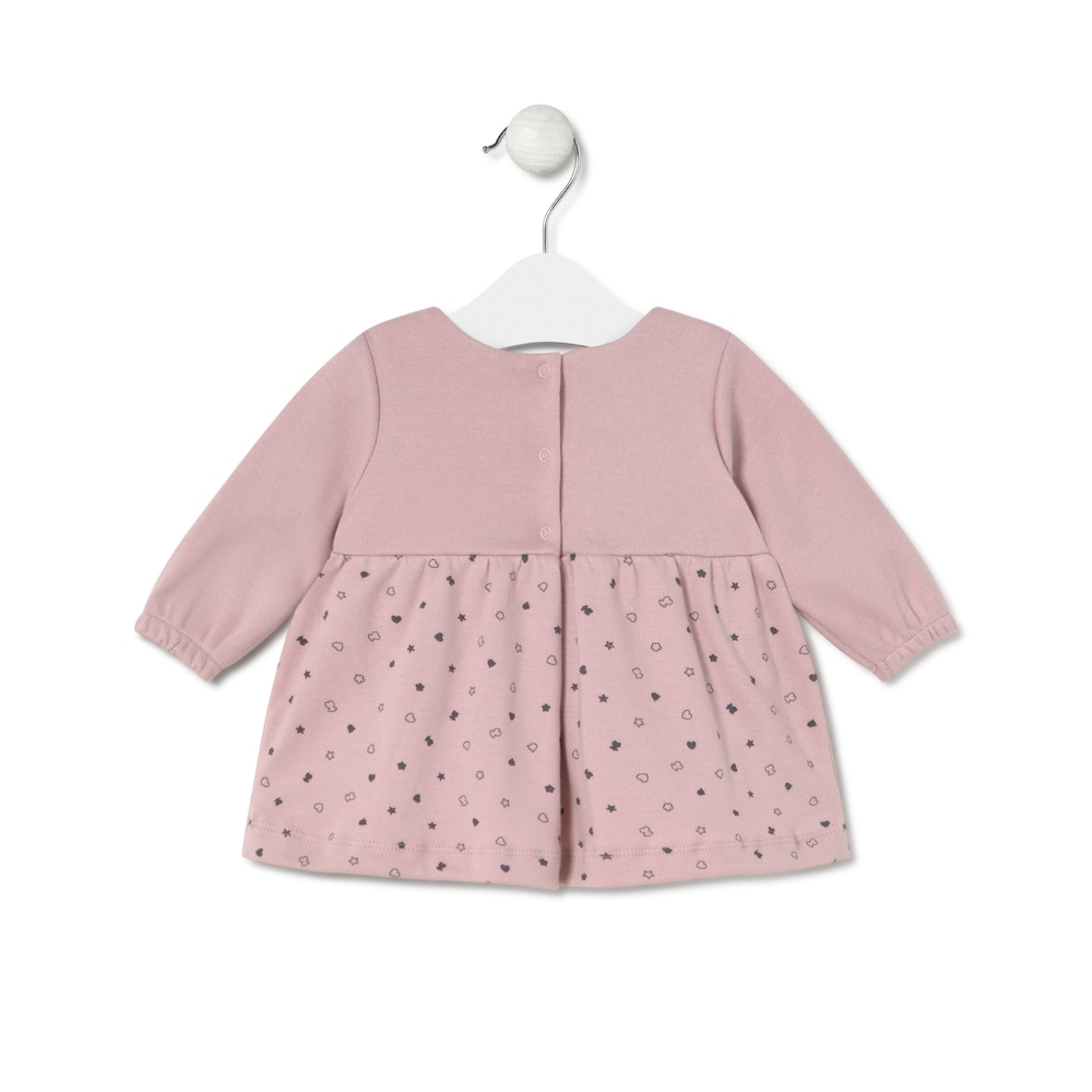 Vestido de beb&eacute; para menina Mini cor-de-rosa