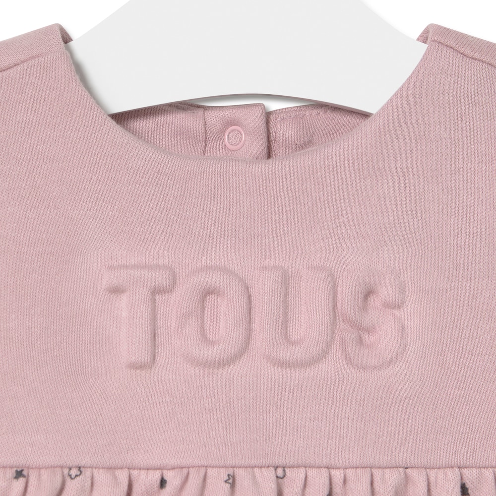 Vestido de beb&eacute; para menina Mini cor-de-rosa