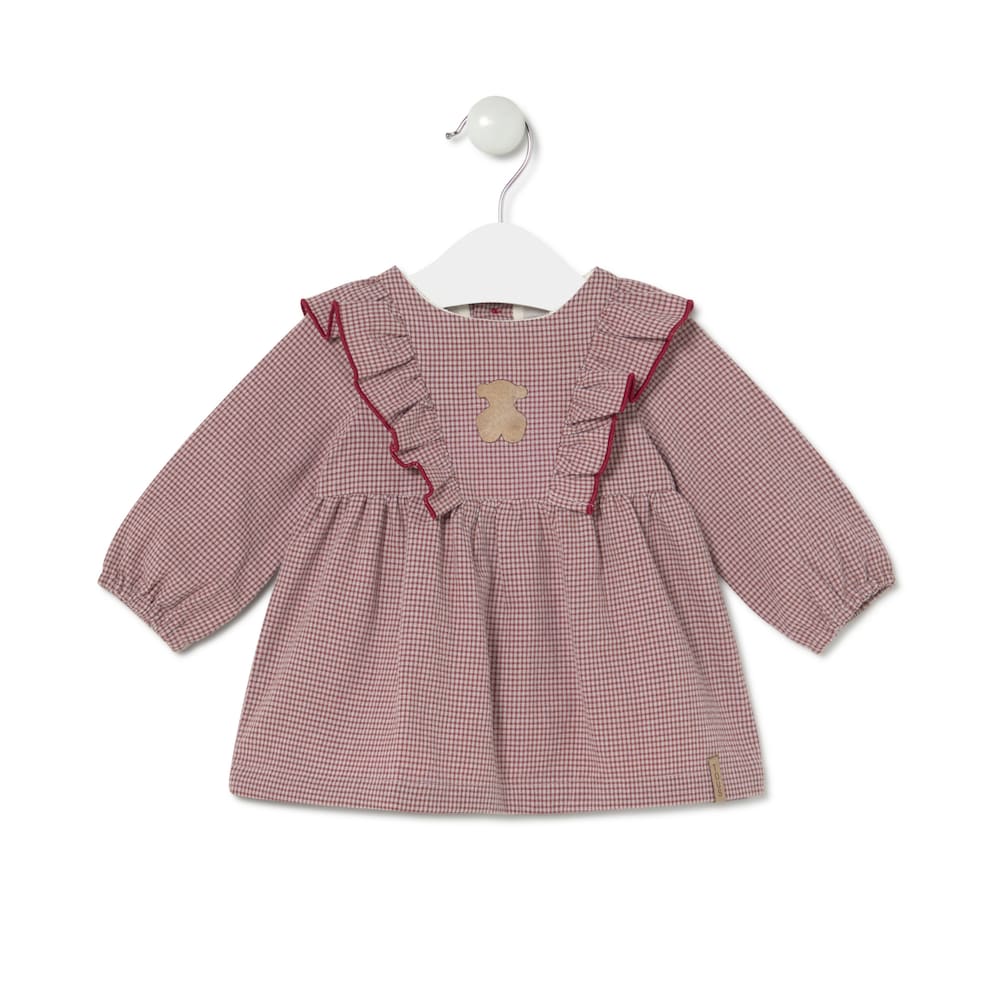 Vestido de menina vichy Garnet cor-de-rosa