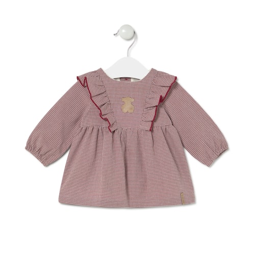 Vestido de menina vichy Garnet cor-de-rosa