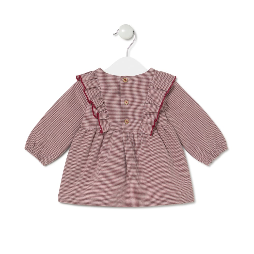 Vestido de menina vichy Garnet cor-de-rosa