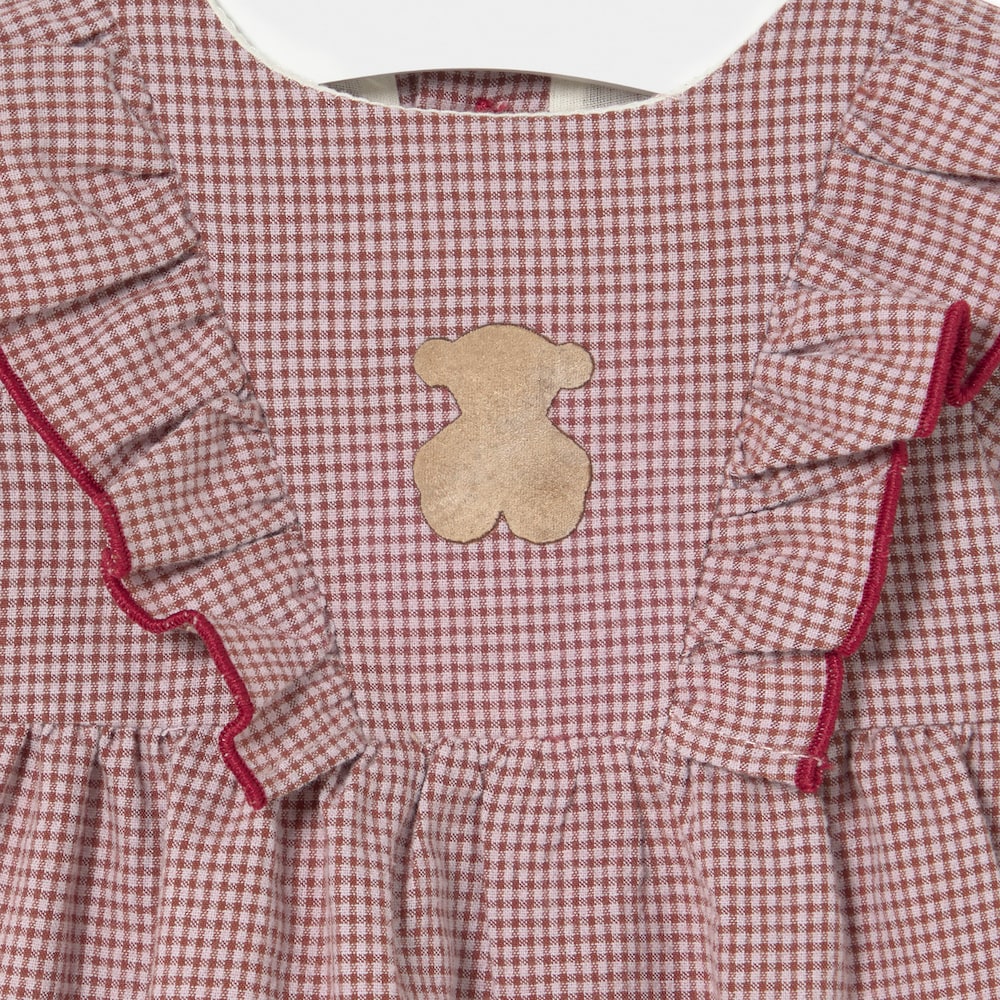 Vestido de menina vichy Garnet cor-de-rosa