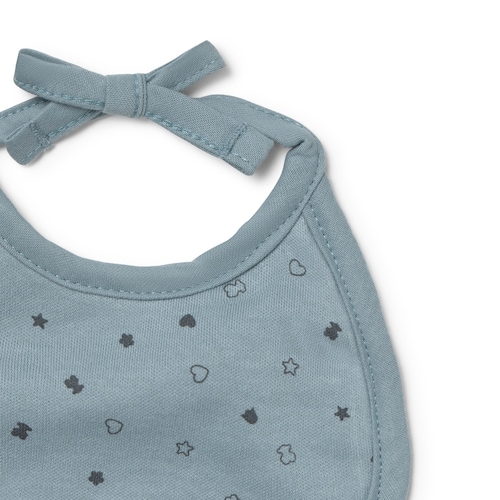 Set de baberos de bebé Mini celeste