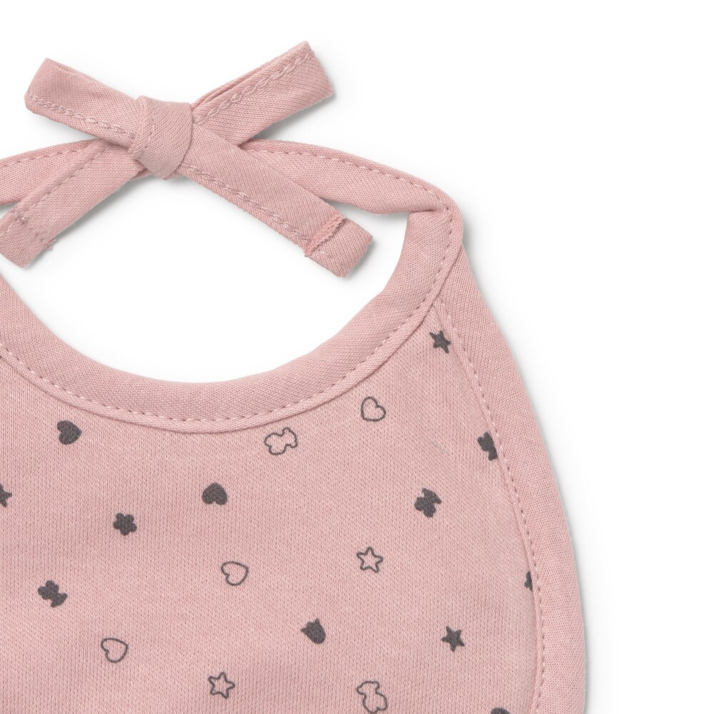 Baby bib set in Mini pink