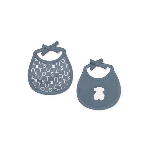 Set de baberos de bebé Soft marino
