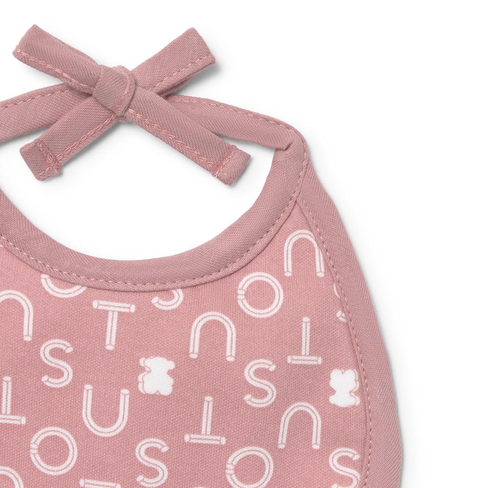 Baby bib set in Soft pink