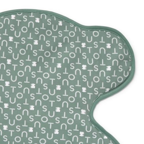 Bear-shaped travel changing mat in Soft green