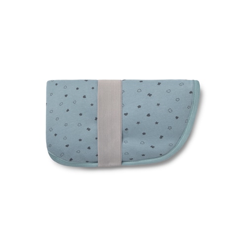 Bear-shaped travel changing mat in Mini sky blue