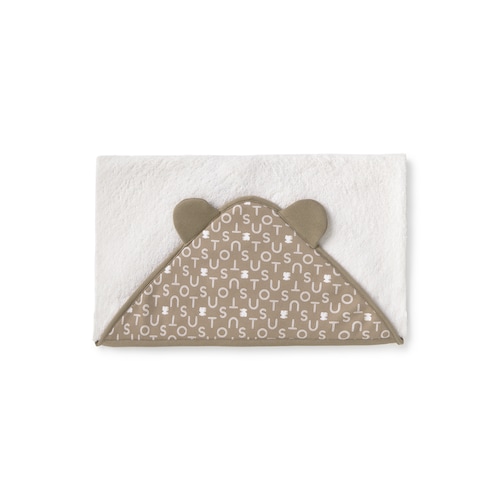 Baby bath cape in Soft beige