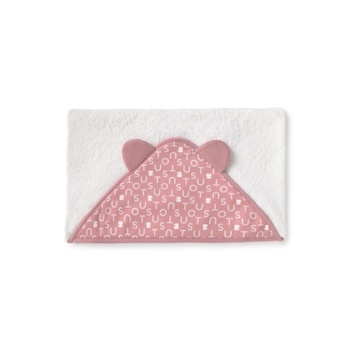 Baby bath cape in Soft pink
