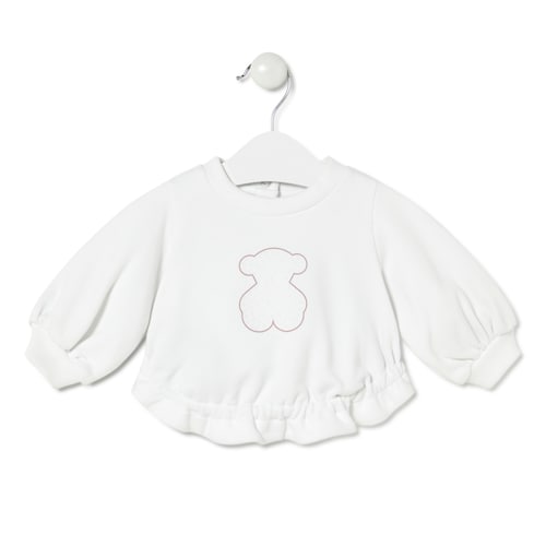 Camiseta con oso Party blanco