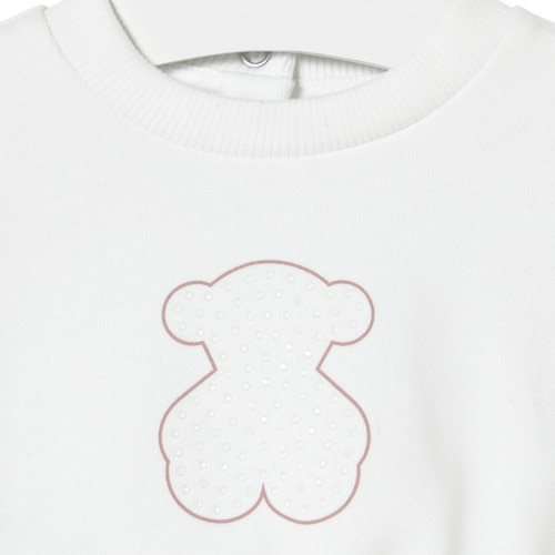 Camiseta con oso Party blanco
