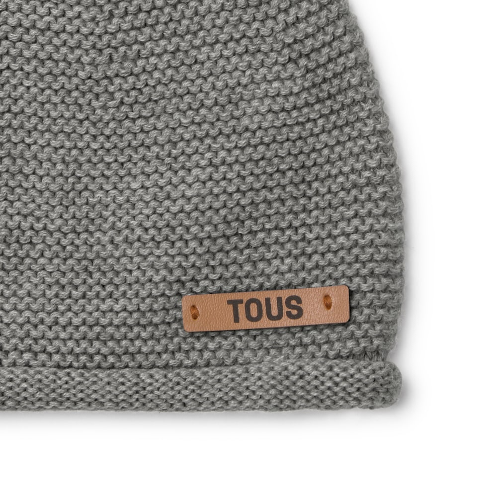 Gorro de beb&eacute; de reci&eacute;n nacido Tricot gris